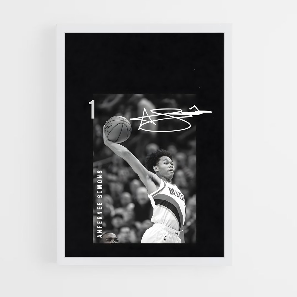 Poster Dunk Noir – affiche Basketball (vue 3)